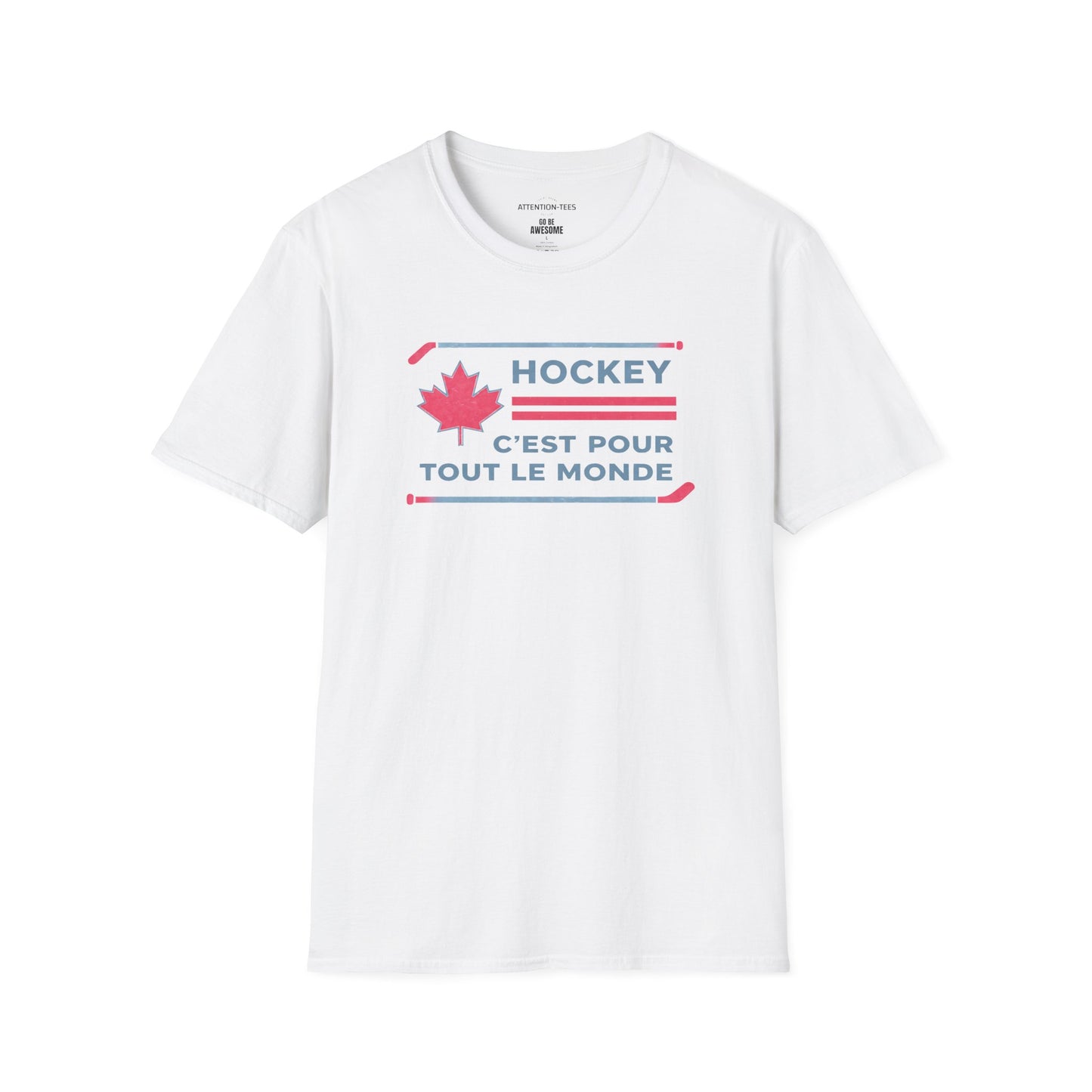 Hockey Est Pour Tout Le Monde T-Shirt — Bilingual Canadian Hockey Tee