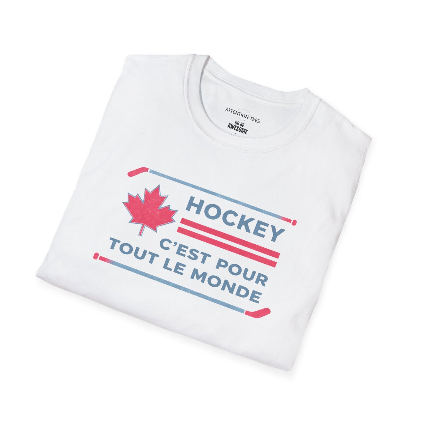Hockey Est Pour Tout Le Monde T-Shirt — Bilingual Canadian Hockey Tee