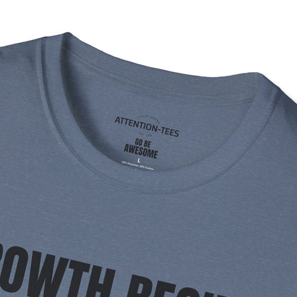 Inspirational Growth T-Shirt - Growth Begins Where Excuses End, Motivational Tee, Unisex Shirt, Gift for Him/Her, Self-Improvement Apparel