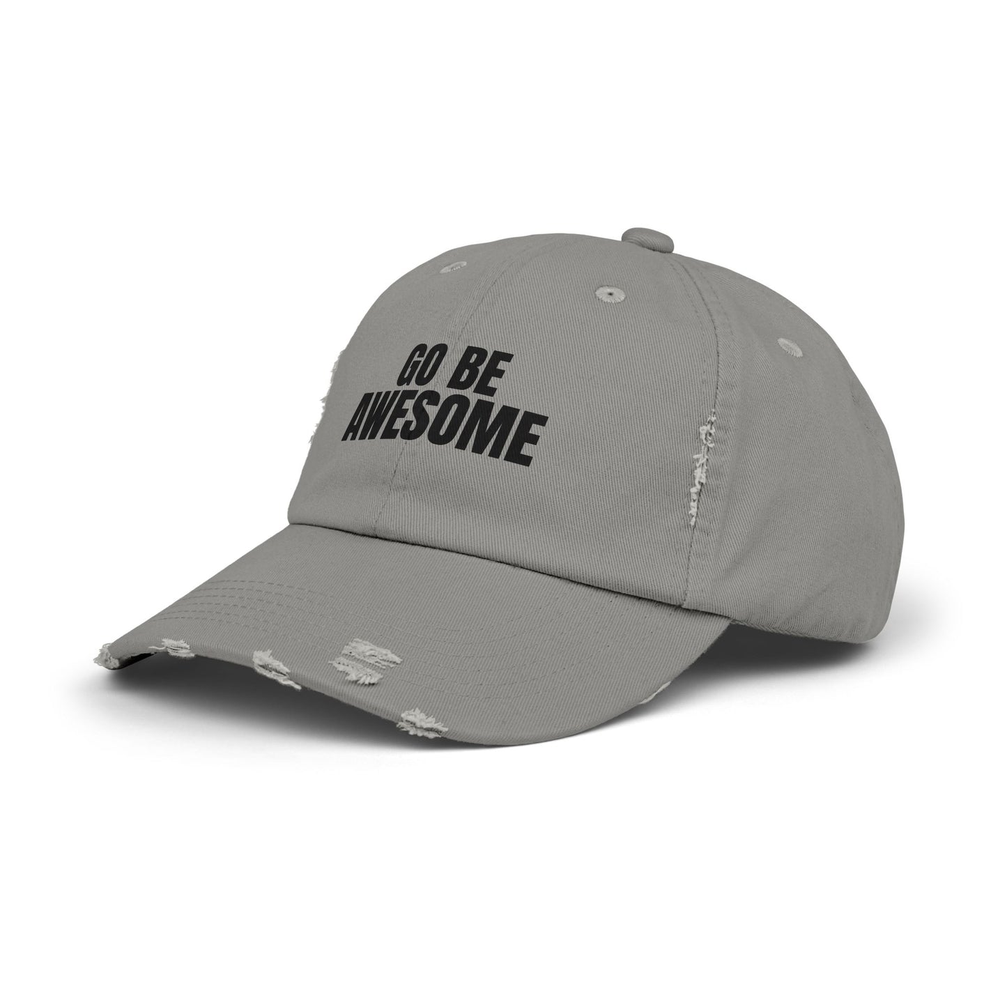 Go Be Awesome - Unisex Distressed Cap